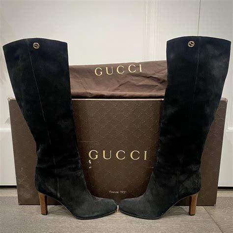 gucci suede tall boots